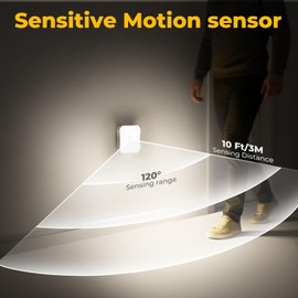 Bestendony Rechargeable Motion Sensor Light Indoor Stair Lights Rechargeable Battery Night Light Wireless Stick On Magnetic Motion Sensor Lights for Step, Stair, Hallway, Closet, Bathroom, 4 Pack