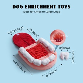 Nocciola Interactive Teeth Dog Toys – Enrichment Puzzle Funny Toys for Small to Large Dogs, Non-Slip Hide and Seek Dog Toys to Keep Dogs Busy