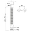 Wirquin 30722044 - Sifone per lavello allungabile diametro: 40-50 mm,