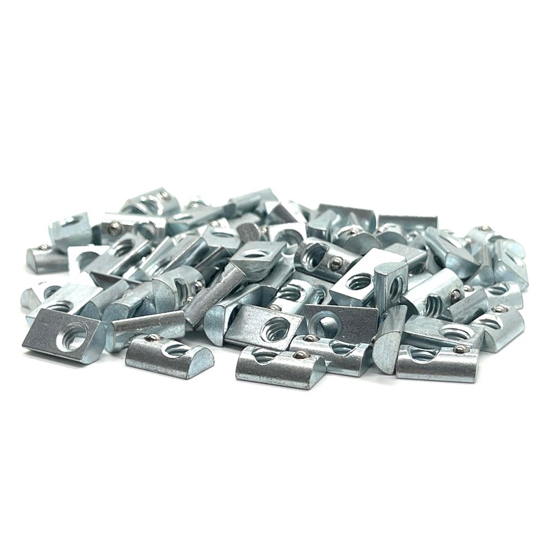 Roll-in T-Nut with Ball Spring | No Step | 1/4-20