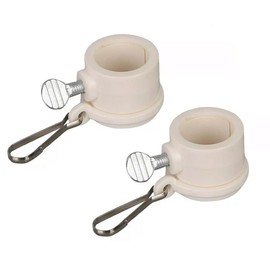 ZAAWUUT 1 Pair Flag Pole Ring Clip,360 Degree Rotating Flagpole Mounting Ring,Adjustable Flagpole Grommet Clip Attachment (1.26inch)