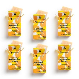 Extraherbos Pack 6 de Jabones Artesanales de Avena y Miel | 100% Natural, exfoliante | Ideal para pieles mixtas, pieles sensibles, es calmante de irritaciones y suaviza la piel, para rostro y cuerpo,100g