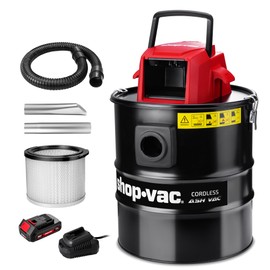 Shop-Vac 5 Gallon Ash Vacuum,9.0 Peak Kpa Cordless Vacuum Cleaner with Blow Function, Ash Vac Cleaner with HEPA Filter for Pellet Stoves, Fireplaces, Wood Stoves and BBQ Grills