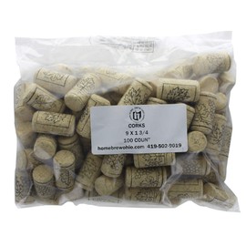 #8 x 1-3/4 First Quality Straight Wine Corks 100/Bag