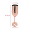 304 Stainless Steel Wine Goblet Champagne Glasses Drinking Cups 220ML