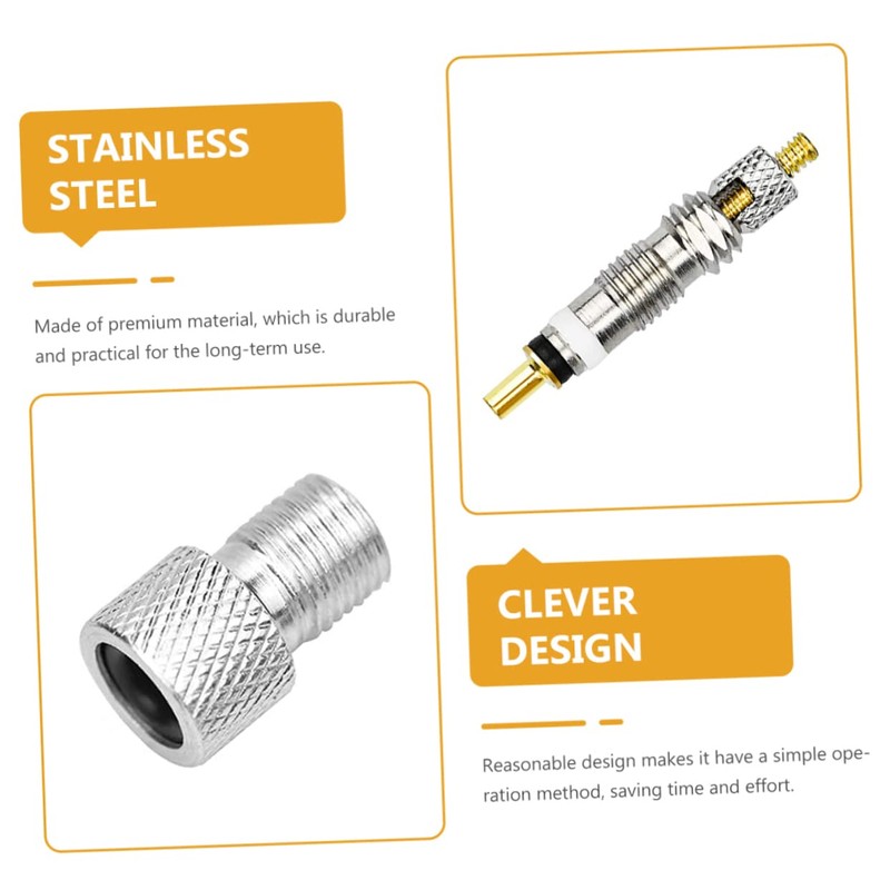 BESPORTBLE 3sets Mountain Bike Tubeless Valves Kit Valve Core Bike