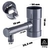 KADAX Rain Collector 90 mm, Rainwater Collector for Downpipe, Rain