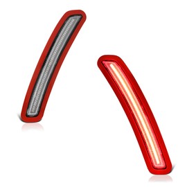 For 2020-2023 Toyota GR Supra J29 DB Clear Lens Red LED Rear Bumper DRL Side Marker Light Fender Parking Lamp, Driver & Passenger Side