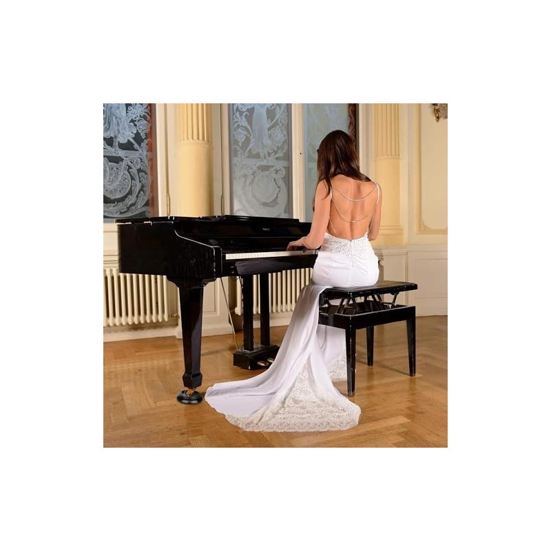 Hardwood Piano Caster Cups in Ebony - 3.5 inches (Set