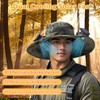 Solar Fan Hat Wide Brim Solar Fan Hat Outdoor Sun