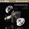 CLCTK Glass Door Knobs Interior with Lock, Crystal Privacy Oil