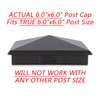 True 6" x 6" Heavy Duty Aluminium Pyramid Post Cap
