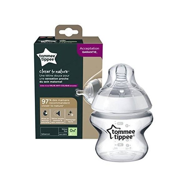 TOMMEE TIPPEE CLOSER TO NATURE BABY BOTTLE 0m+ 150ML