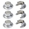 Tighall 6PCS Heavy Duty Stainless Steel Closet Pole Sockets Rod