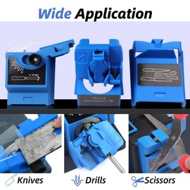Tomantery Electric Drill Bit Sharpener and Knife Sharpener 65W 15-50掳 Universal Grinding Station for Chisels Scissors Cutters Rotary Tools