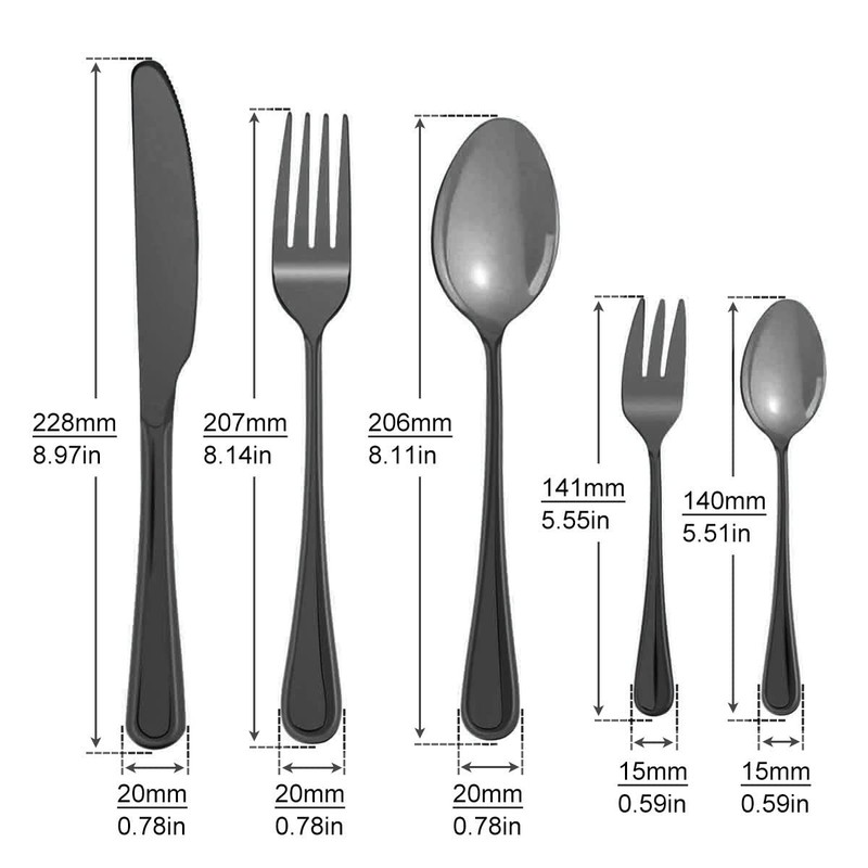 OriGlam Silverware Set Stainless Steel Flatware Cutlery Set, Tableware Cutlery