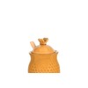 Creative Co-Op Small 3 Piece Yellow with Decorative Bees Stoneware