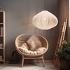 oetmilc 2 PCS blended linen pendant lampshade 20 Inch Natural