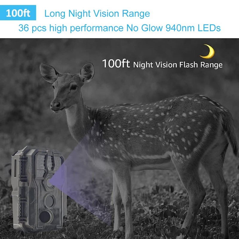 GardePro A50 Wildlife Camera, Ultra-HD 4K Sensor, Low Light Sensitivity,