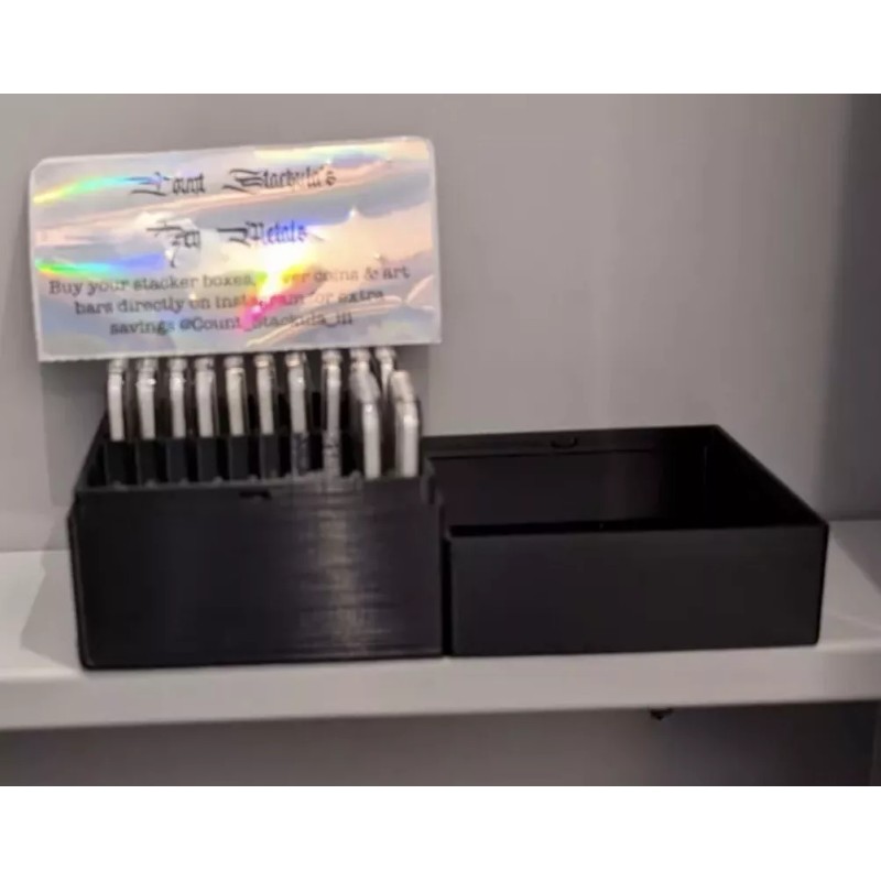 Storage Solutions 3DP Black Storage Box Holds 20x 1oz Silver