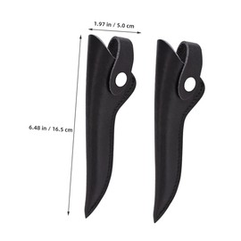 Ipetboom 2pcs PU Leather Scissor Holder Case Protective Sheaths for Hair Stylist and Barber Salon Tools
