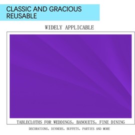 HASJOIN 10 Pack Purple Tablecloth 60x102 inch Polyester Fabric Tablecloths for 6 Foot Rectangle Tables Wrinkle Resistant Linen Tablecloth Washable Table Covers for Party Wedding Events and Camping