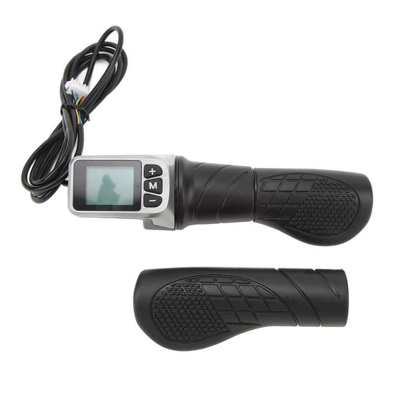 Half Twist Throttle Grip with Display Meter 3 Modes Sine