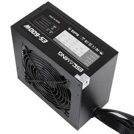 ESGAMING 600W ATX Power Supply with Auto-Thermally Controlled 120mm Fan ATX Gaming Power Supply PSU
