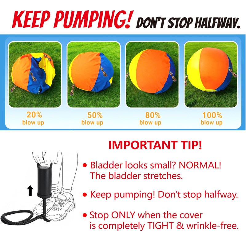 NUOLAN Upgraded 22" Heavy-Duty Herding Ball for Dogs with Knotted