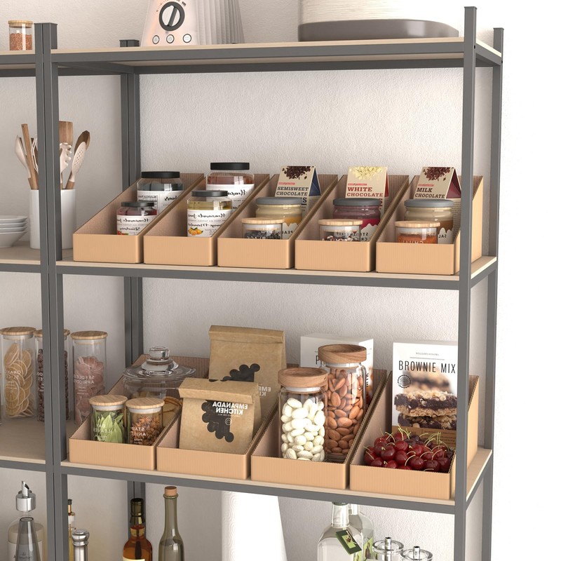 EXYGLO Cardboard Storage Bins 35 Pack, 12x4x4.5 Inch Cardboard Boxes,