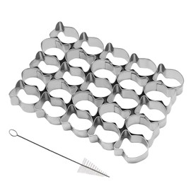 Gold Fish Cracker Cutter Tool, 25 Cavity Gold Fish Biscuit Cutting Machine, Stainless Steel Mini Goldfish Shapes Cookie Mold, Non-stick Dough Cookies Cutters Mold for Baking