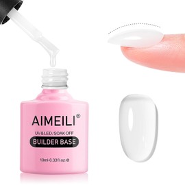 AIMEILI Hema Free 5 in 1 Builder Base Gel, Cruelty Free, Vegan, Strengthener Hard Gel for DIY Nail Art Manicure 10ML-149