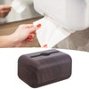 Tissue Box Cover Wood Grain Easy Refill Rectangular Stylish Elegant