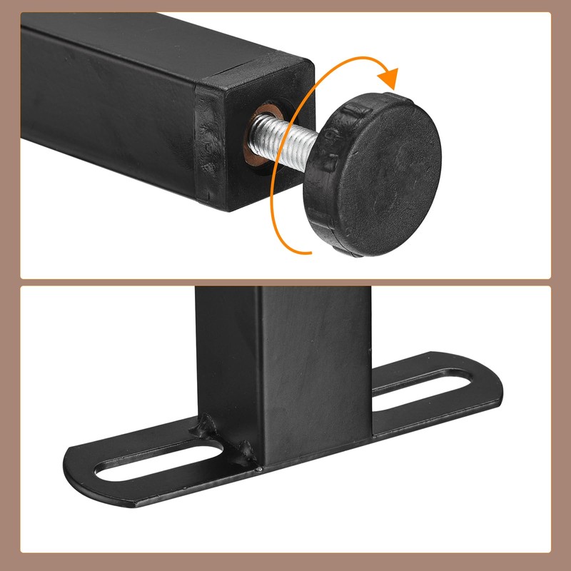 sourcing map 2 Sets Adjustable Height Bed Frame Support Legs
