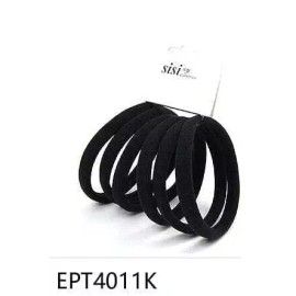 Hair Bands Sisi Soft Black Stretchy Hair Tie, Large - 1pk