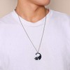 Rockyu Couple Necklace, Popular, Silver, Black, Cat Necklace, Cute, Unisex,