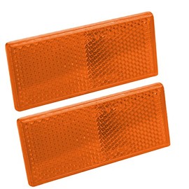 Blazer International B178SAW Rectangular Stick-On Reflector, Amber, 2 Pack