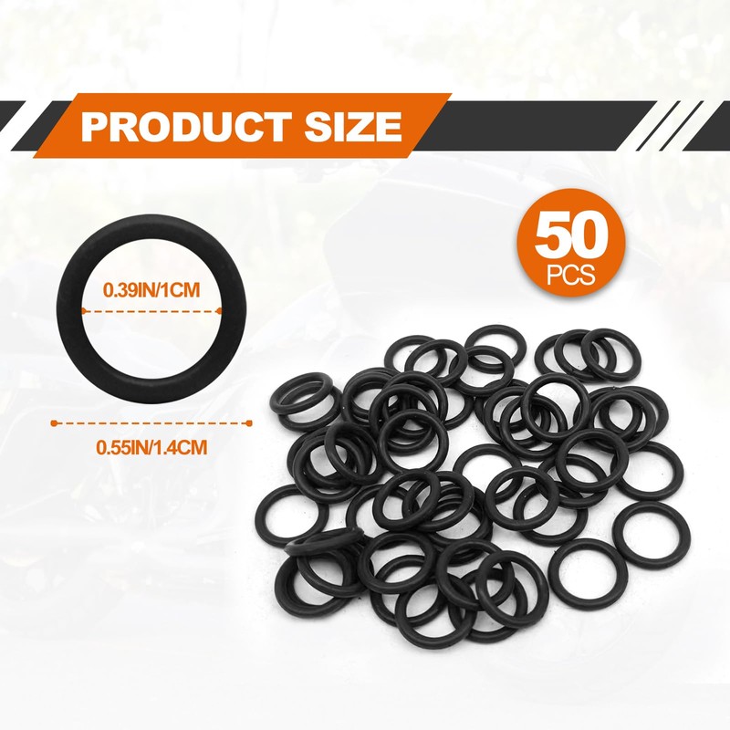 50Pcs 11105 O-Ring Oil Drain Plug, Motorcycle Drain Plug Rubber