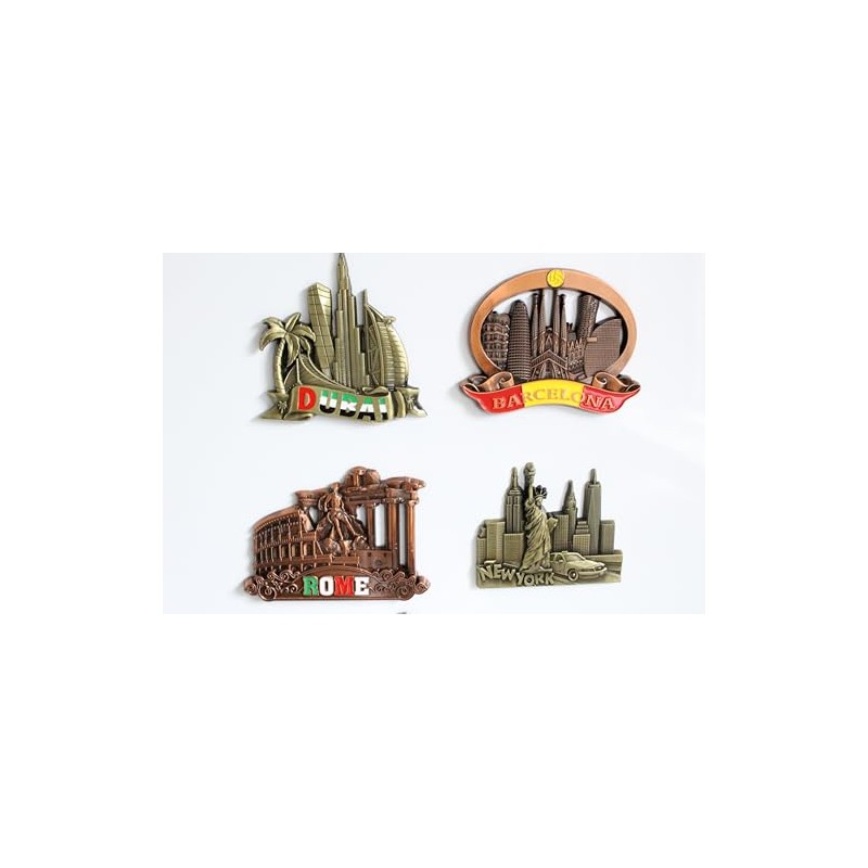 Dubai (UAE) - 3D Metal Fridge Magnet for Kitchen Refrigerator