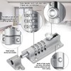 STCRERAG Combination Lock 304 Stainless Steel Sliding Lock Door Bolt