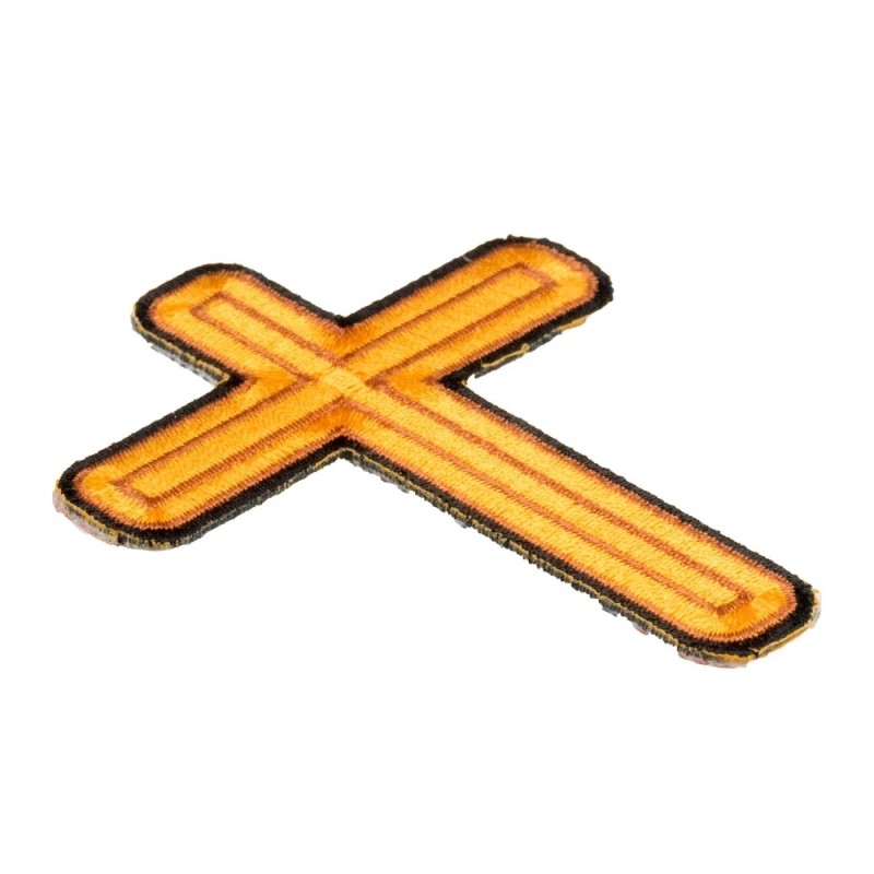 PatchStop - World's Largest Patch Store Gold Wooden Cross Patch,