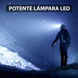 Maíz Lampara Led Minero Tactica Cabeza Recargable Usb Linterna