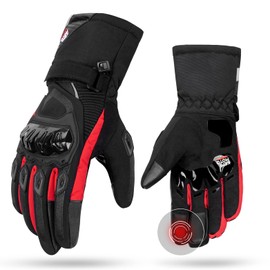 KEMIMOTO Winter Motorcycle Gloves, Tested Motorcycle Gloves, Motorcycle Gloves, Winter, Touchscreen Gloves, Waterproof, for Motorcycling, Skiing, Scooter