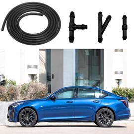 Windshield Washer Hose Kit, 4Meter Universal Washer Fluid Hose with BONUS 12pcs Hose Connectors, Windshield Washer Line Suitable for Most of Car Washer Fluid Tubing.