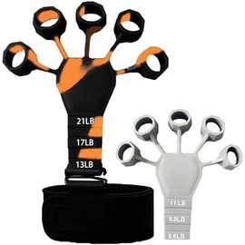 Grip Strength Trainer,Finger Strengthener, the gripster Strength Trainer,Hand Grip Strengthener 6 Resistant Level Finger Exerciser-Adjustable Hand Strengthener for Hand Therapy(2PCS)