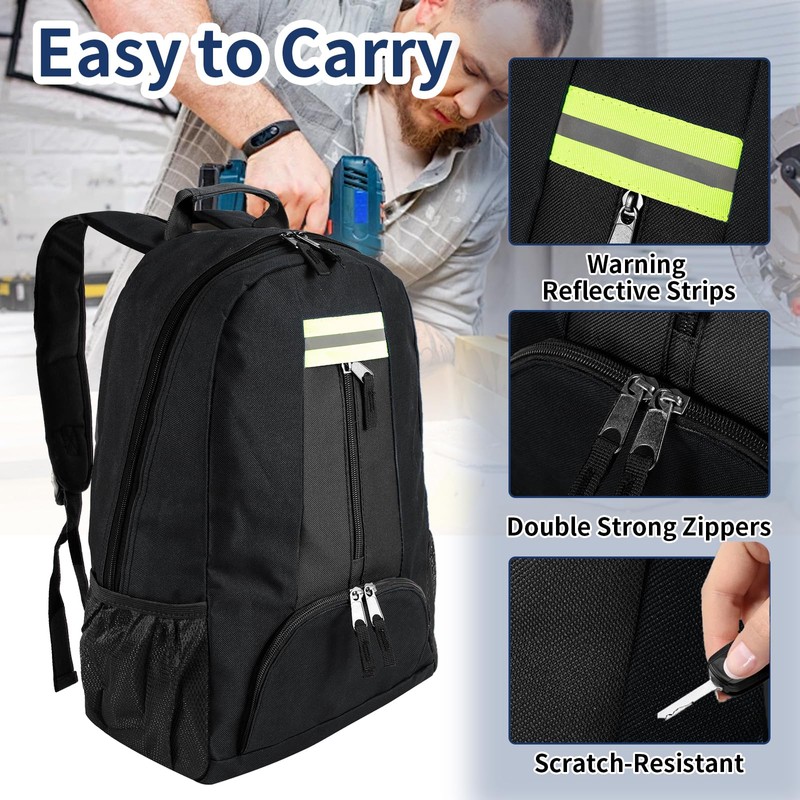 Tool Backpack Heavy Duty,1680D Implements Carrier for Electrician,Havc Tool Bag