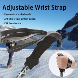 MULTIONS 2本セット 登山ストック 折りたたみ式5節 長さ調整可能 登山用ストック 軽量アルミ製 航空機品質 ウォーキングポール 登山杖 高強度 滑り止め 男女兼用 軽量アルミ製 登山用スティック 徒歩 遠足 収納ケース付属品付き (青)