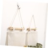 Ciieeo Hanging Storage Organizer Cotton Linen Wall Bag for Clothes
