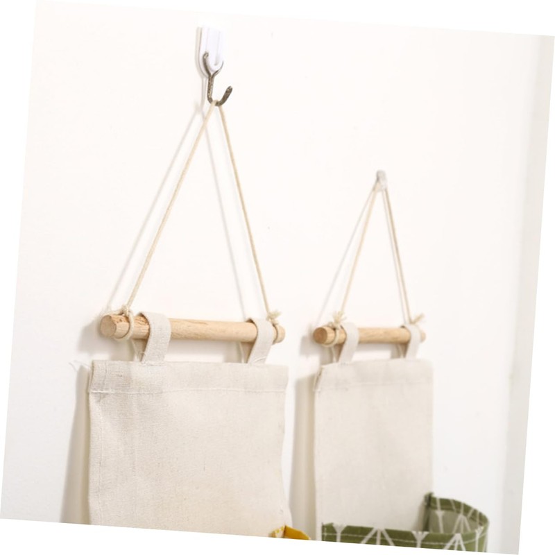 Ciieeo Hanging Storage Organizer Cotton Linen Wall Bag for Clothes