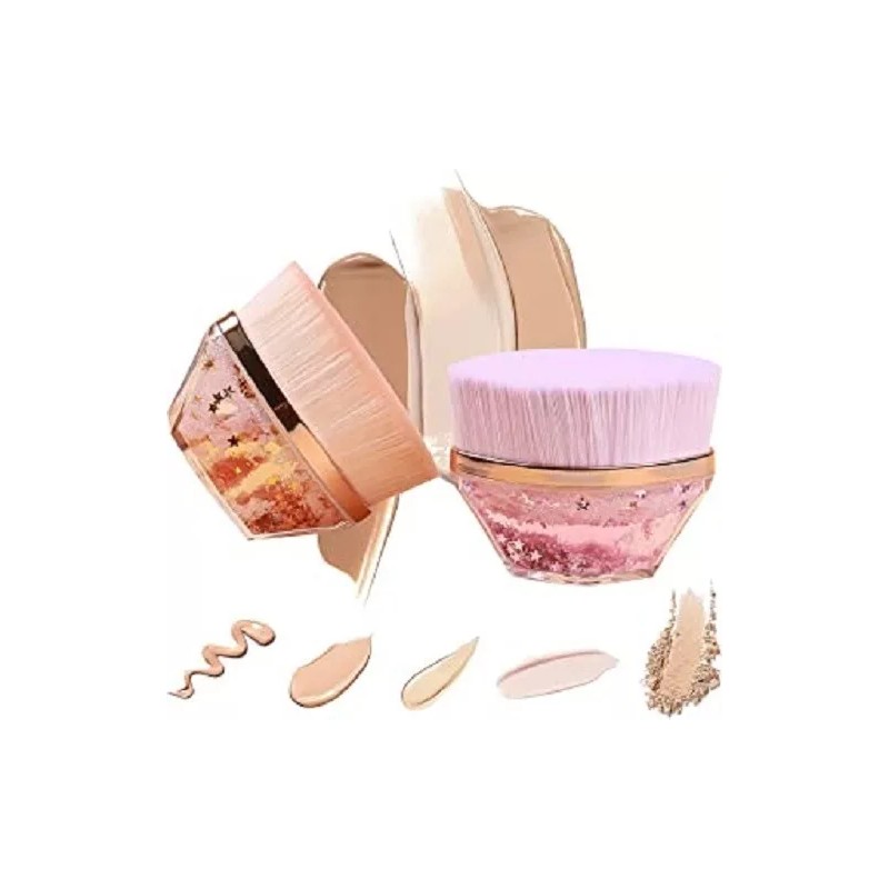 Eco R. 12 Piezas Brocha Magica Kabuki Glitter Plana Base